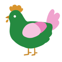 (unnamed), a viridian and pink chicken
