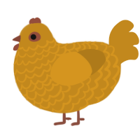 (unnamed), a ochre chicken with a lace pattern