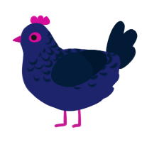 (unnamed), a navy and tumblr chicken with a half-lace pattern