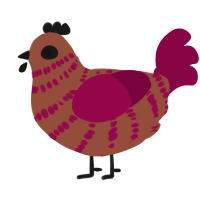 (unnamed), a russet and maroon chicken with a bar pattern