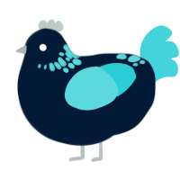 (unnamed), a tumblr and aqua chicken with a neck-speckle pattern