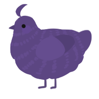 A overcast chicken with a bar pattern