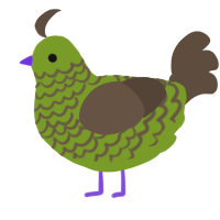 mossy forest, a chartreuse and bark chicken with a lace pattern