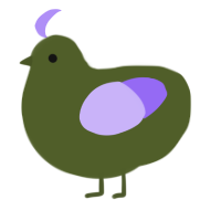 CHROMAKOPIA, a olive and lilac chicken