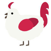 Raspberry Pi, a white and crimson chicken