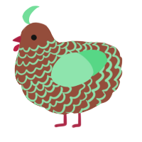 (unnamed), a russet and spring chicken with a lace pattern