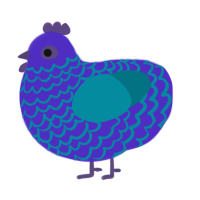 Brine, a indigo and sea chicken with a lace pattern