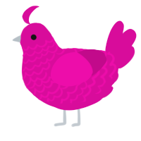 (unnamed), a fuchsia chicken with a lace pattern