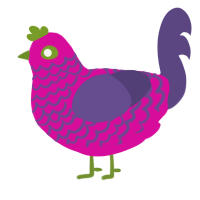 (unnamed), a fuchsia and overcast chicken with a lace pattern