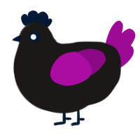 Quaoar, a sable and plum chicken