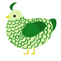 A apple and leaf chicken with a lace pattern
