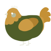 (unnamed), a olive and gold chicken with a head pattern