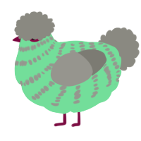 GetInto Hypnosis Mic, a spring and ash chicken with a bar pattern