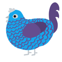 淋雨, a sky and overcast chicken with a lace pattern