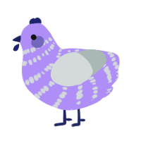 (unnamed), a lilac and silver chicken with a bar pattern