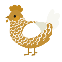 (unnamed), a gold and white chicken with a lace pattern
