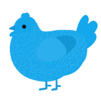 Clear, a sky chicken with a double-lace pattern