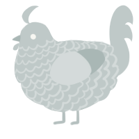 Silver, a silver chicken with a lace pattern