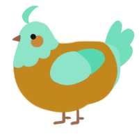 handsome squidward, a ochre and mint chicken with a head pattern