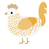 (unnamed), a white and honey chicken with a lace pattern