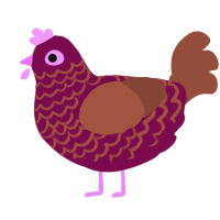 A wine and russet chicken with a lace pattern