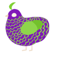 (unnamed), a violet and grass chicken with a lace pattern