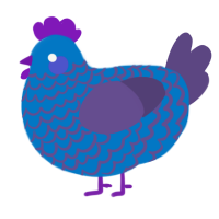 (unnamed), a sapphire and overcast chicken with a lace pattern