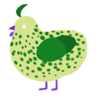 (unnamed), a lemon and leaf chicken with a speckle pattern
