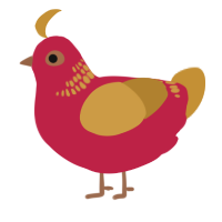 (unnamed), a crimson and gold chicken with a neck-band pattern