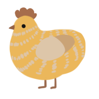 (unnamed), a honey and beige chicken with a bar pattern