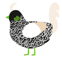 Xbox 720, a sable and cream chicken with a double-lace pattern