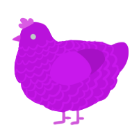 Barro Tal Vez, a amethyst chicken with a lace pattern