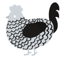 (unnamed), a mist and sable chicken with a lace pattern