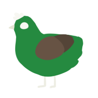 A viridian and bark chicken