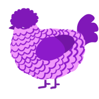 (unnamed), a lavender and violet chicken with a lace pattern