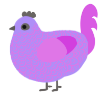 (unnamed), a lilac and orchid chicken with a double-lace pattern