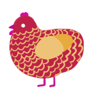 rocket punch, a crimson and honey chicken with a lace pattern