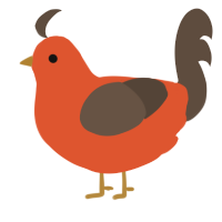 (unnamed), a vermilion and bark chicken