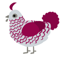 (unnamed), a mist and maroon chicken with a lace pattern