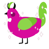 Just a normal guy, a fuchsia and grass chicken