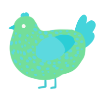 Proxima Centauri b, a spring and aqua chicken with a speckle pattern