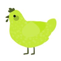 Key Lime, a lime chicken with a speckle pattern