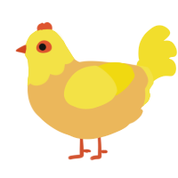 (unnamed), a honey and yellow chicken with a head pattern