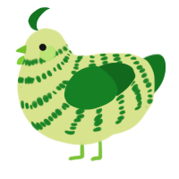 (unnamed), a lemon and leaf chicken with a bar pattern