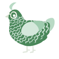 A viridian and spring chicken with a lace pattern