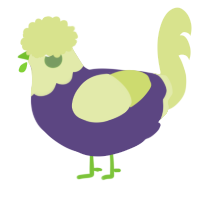 A overcast and lemon chicken with a head pattern