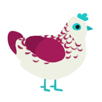 Unapologetically You, a silver and wine chicken with a half-lace pattern