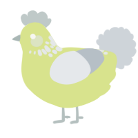 A lemon and mist chicken with a neck-speckle pattern