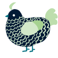 Bacterium, a tumblr and gluppy chicken with a lace pattern