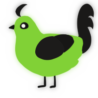 A grass and sable chicken